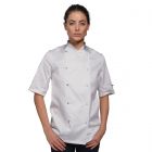 DD01AFD - white chef jacket with press studs