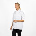 DD08S Dennys best selling short sleeve chef jacket white