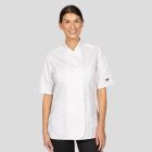 DD33 short sleeve white chef jacket womens