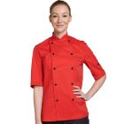 DD56s short sleeve red chef jacket