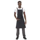 DE109C Le Chef Prep Crossover Bib Apron, Black