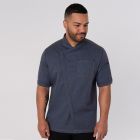 DF129 Asymmetric chef jacket blue