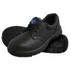 DK32 Comfort Grip Black Leather Safety Shoes
