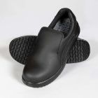 DK96-Comfort Grip Black Ladies Slip-On Shoe