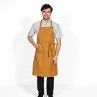 DP126 Dennys Bib Apron With Metal Eyelet Camel