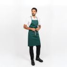 Dennys Crossback Apron With Grey Tie Tapes