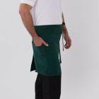 DP403 Bottle Green bistro apron with pocket model