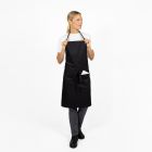 Dennys Black Bib Apron with pocket