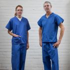 DZ920 Scrub suit set in Ceil blue, unisex