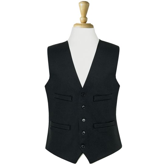 Brook Taverner single breasted Black five button waistcoat