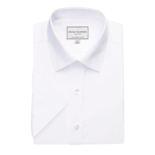 Milan short sleeve slim fit non iron 100 cotton shirt