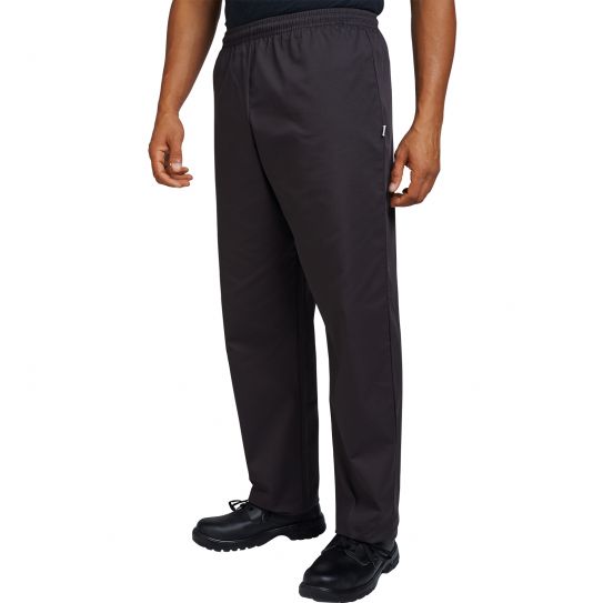 Denny's Unisex Fully Elasticated Chefs Trousers XS-4XL Black,Black & Blue Checks 