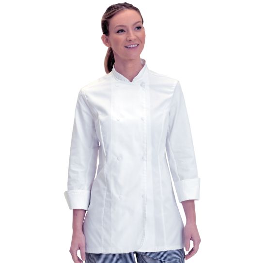 Women's white chef coat hot sale