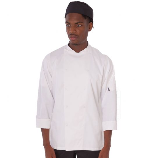 RW4472 Dennys Unisex Long Sleeve Stud Button Chef Jacket 