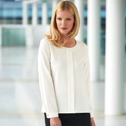 Riola Long Sleeve Crepe Blouse