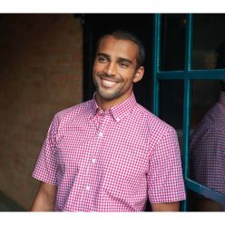 Portland Men's Short Sleeve Shirt in Red 7885