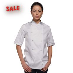 AFD Short Sleeve Chef Jacket with Press studs