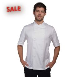 AFD Short Sleeve Chef Jacket with Sewn-on buttons