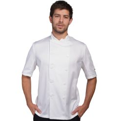 Dennys White Cotton/Polyester Chefs Jacket
