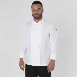 DD08AFDEL -white chef jacket long sleeve