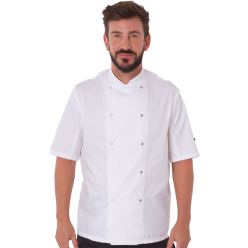 DD08S Dennys best selling short sleeve chef jacket white