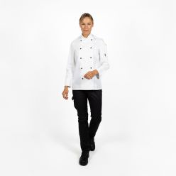 Dennys Long Sleeve Chefs Jacket with Removable Studs