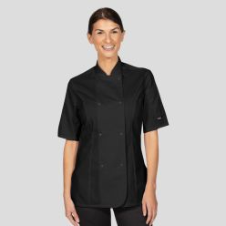 Dennys Womens Fitted Chef Jacket with Short sleeves
