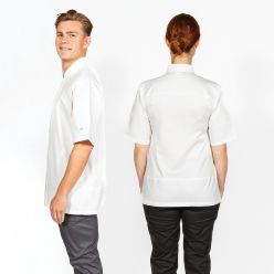 AFD Asymmetric Short Sleeve Chef Jacket with CoolMax