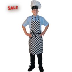 DF98 Le Chef childrens apron B/W check