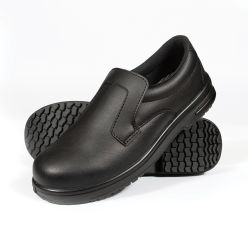 DK40- Comfort Grip Slip-On Shoes with Safety Toe Cap.