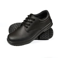 DK42 Comfort Grip Lace-Up Shoe with a Safety Toecap Black