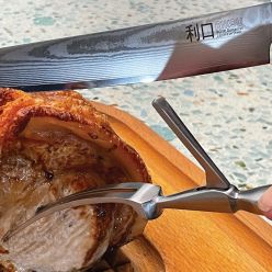 Rikou Slicing Knife and Carving Fork Set