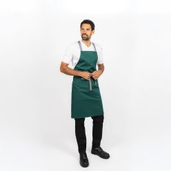 Dennys Crossback Apron With Grey Tie Tapes
