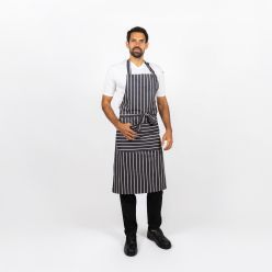 Dennys Striped Bib Apron With Pocket