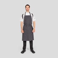 Dennys Striped Bib Apron With Pocket