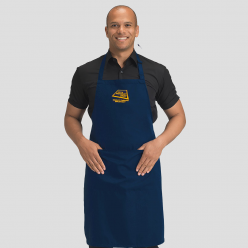 Only A Pavement Away Bib Apron with Pocket made of 100% Recycled Polyester.