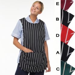 Dennys Cotton Striped Tabard with Pocket CLEARANCE