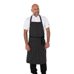 DP85AQ  navy striped bib apron with no halter