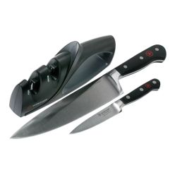 DQ74F Wushtof classic 2 piece knife set with sharpener