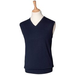 Henbury Men's Sleeveless V-Neck Jumper