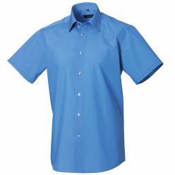 Russell Men's Short Sleeve Tailored Poplin Shirt