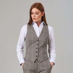 Brook taverner Olivia grey check waistcoat