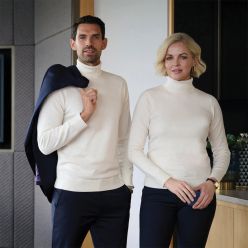 Athens Roll Neck Jumper Cream