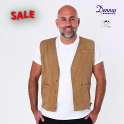 Khaki Utility Waistcoat, Cotton, Casual, Back Adjuster