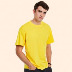 uc301-uneek-classic-cotton-t-shirt-yellow-model