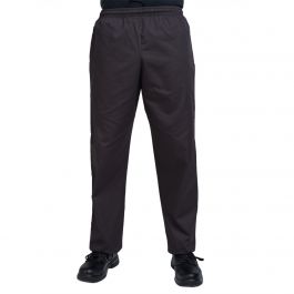 Dennys budget black chef trousers ideal for students at a low cost