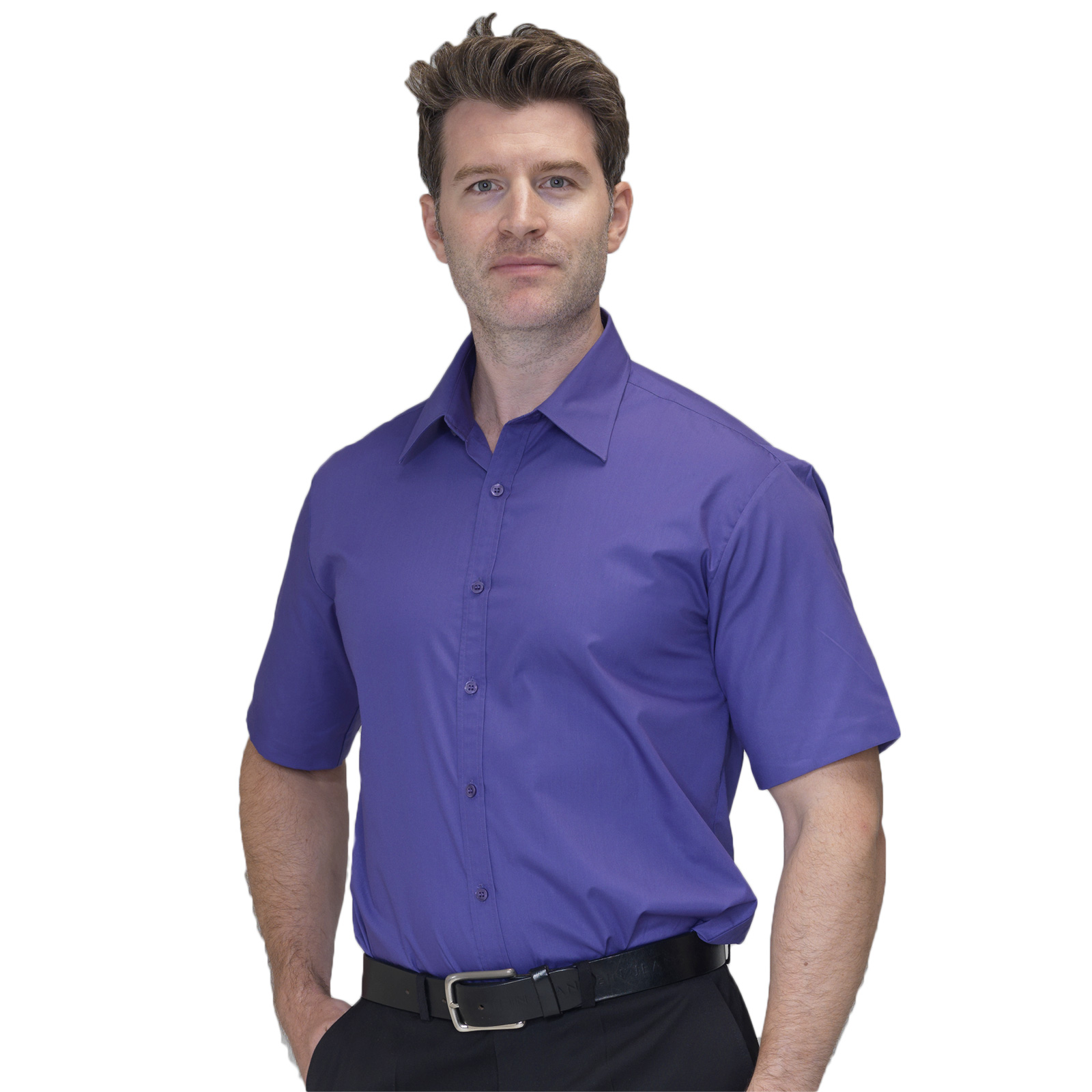 JOSEPH ALAN MENS SHIRT-Purple-2XL-