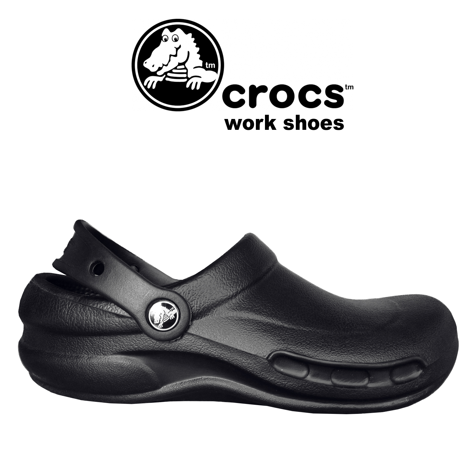 crocs white work shoes