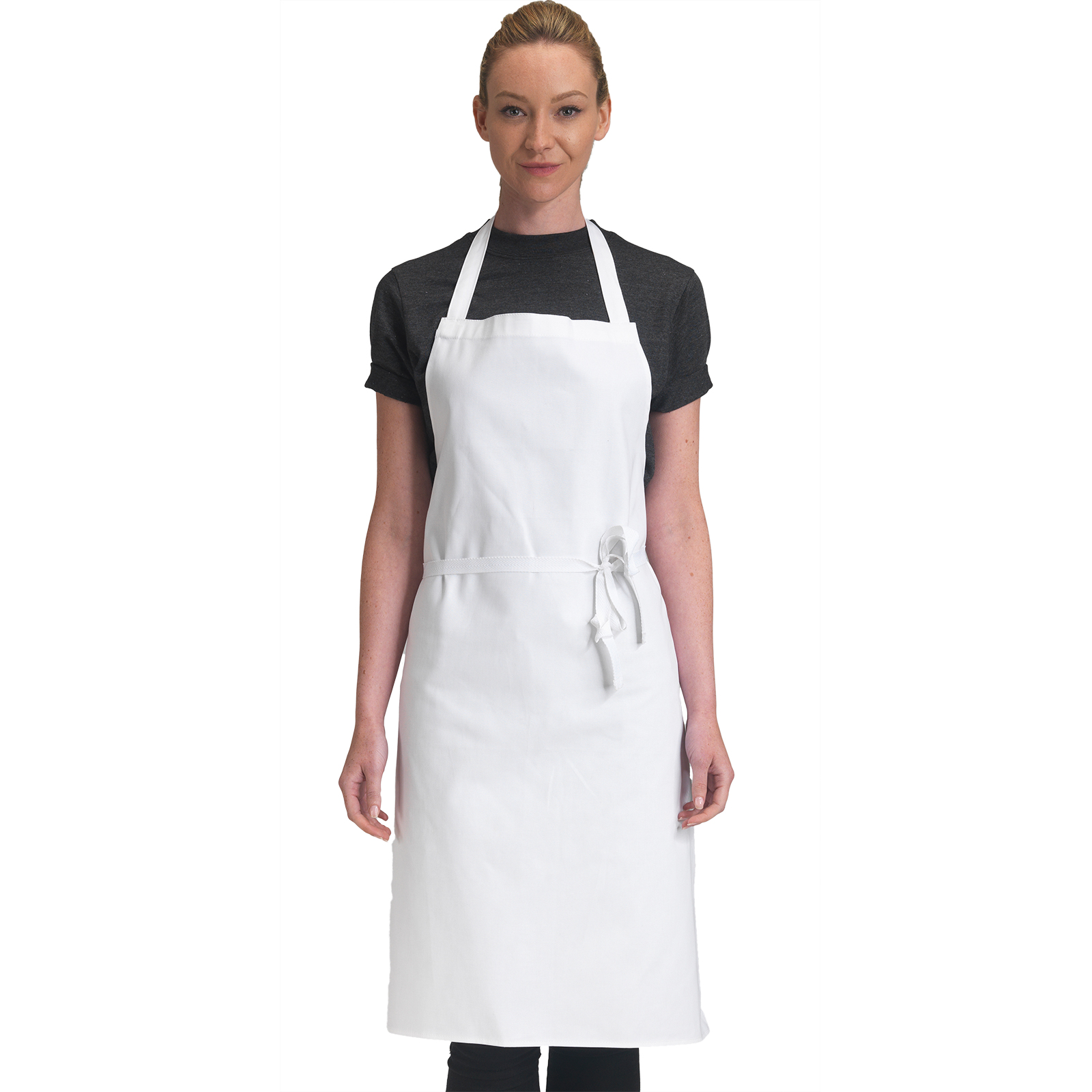 white cotton apron
