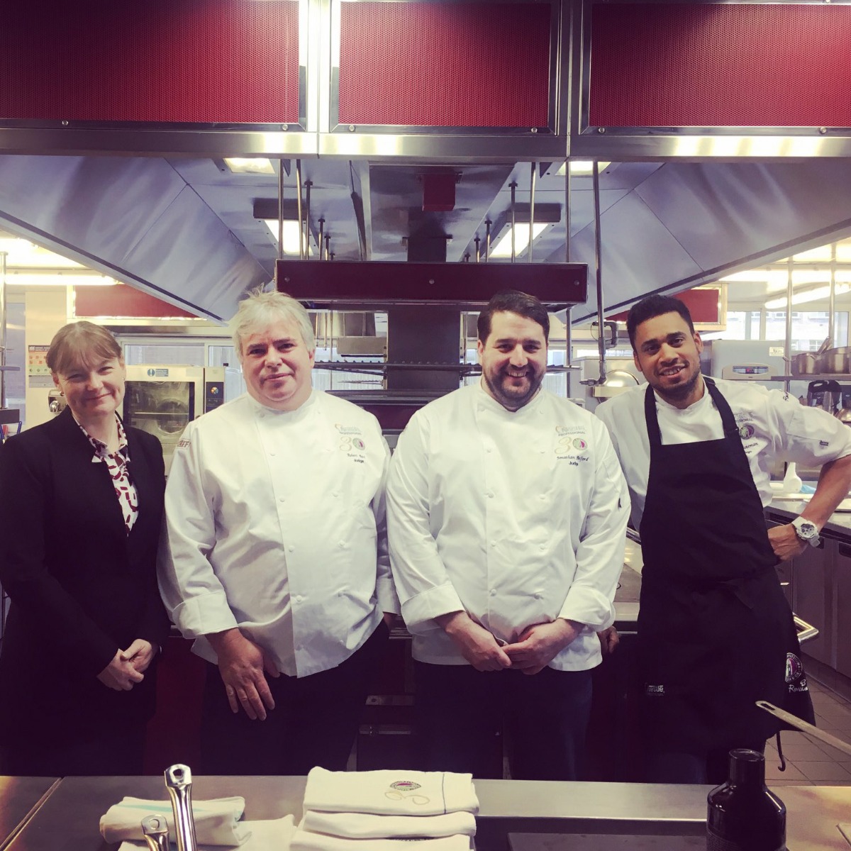 Nestle Toque d'Or masterclass chefs and front of house guru judging panel for National College heats of Toque d'Or, Le Chef Jacket (DE92)
